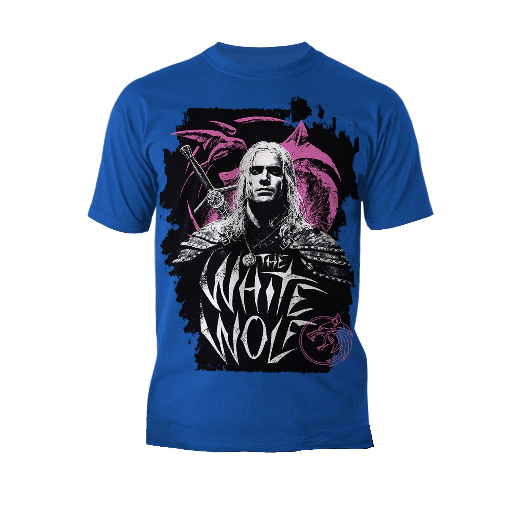 The Witcher Geralt Splash White Wolf Official Men's TShirt Urban Species