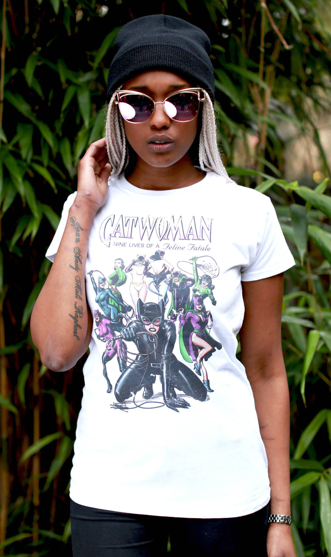 DC Comics Catwoman Cover Nine Lives Official Women's T-shirt White - Urban Species