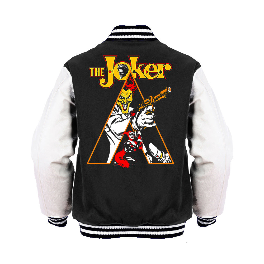 DC Comics Joker Clockwork Official Varsity Jacket Black