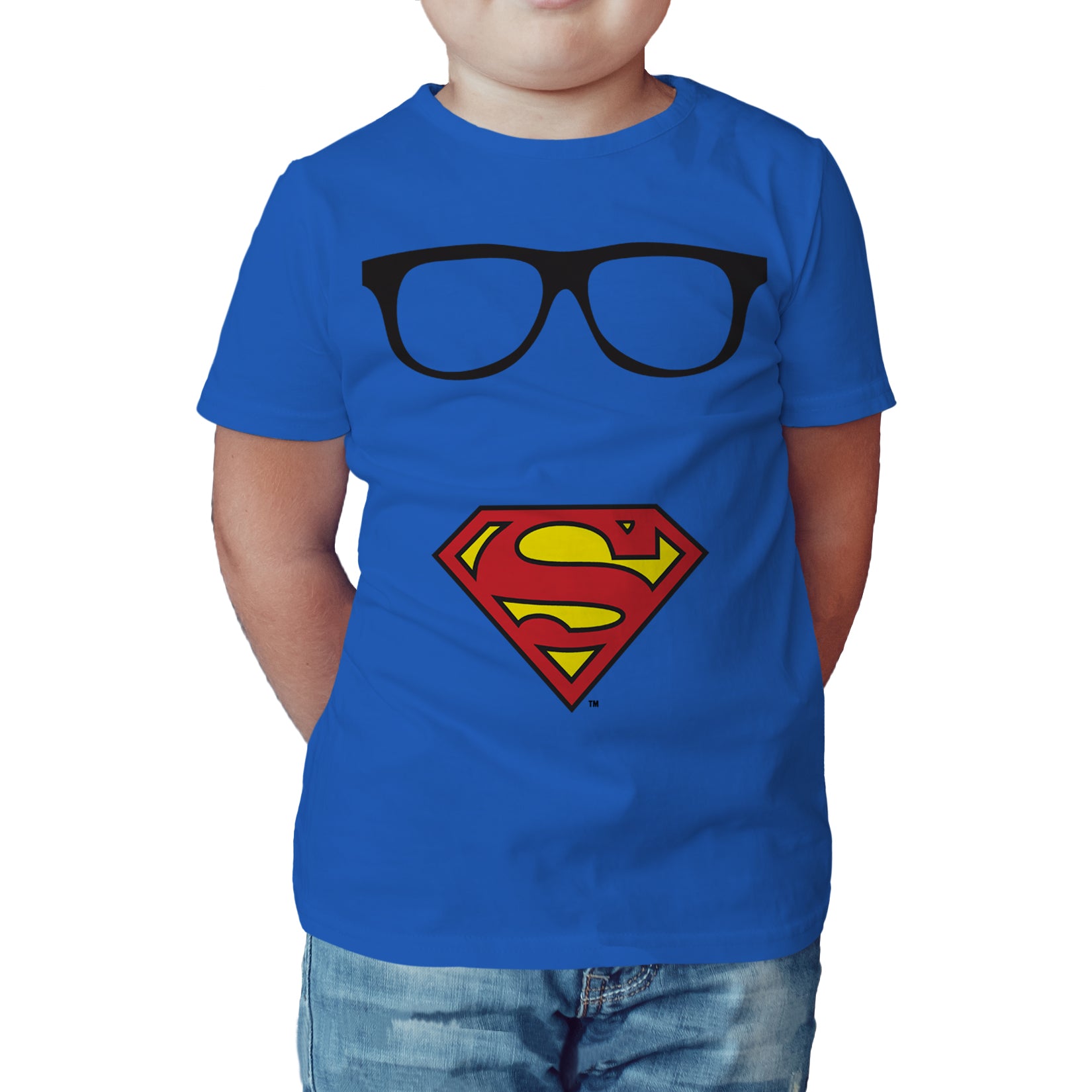 – Kid\'s T-Shirt Logo Official Urban Species DC Superman Glasses Comics