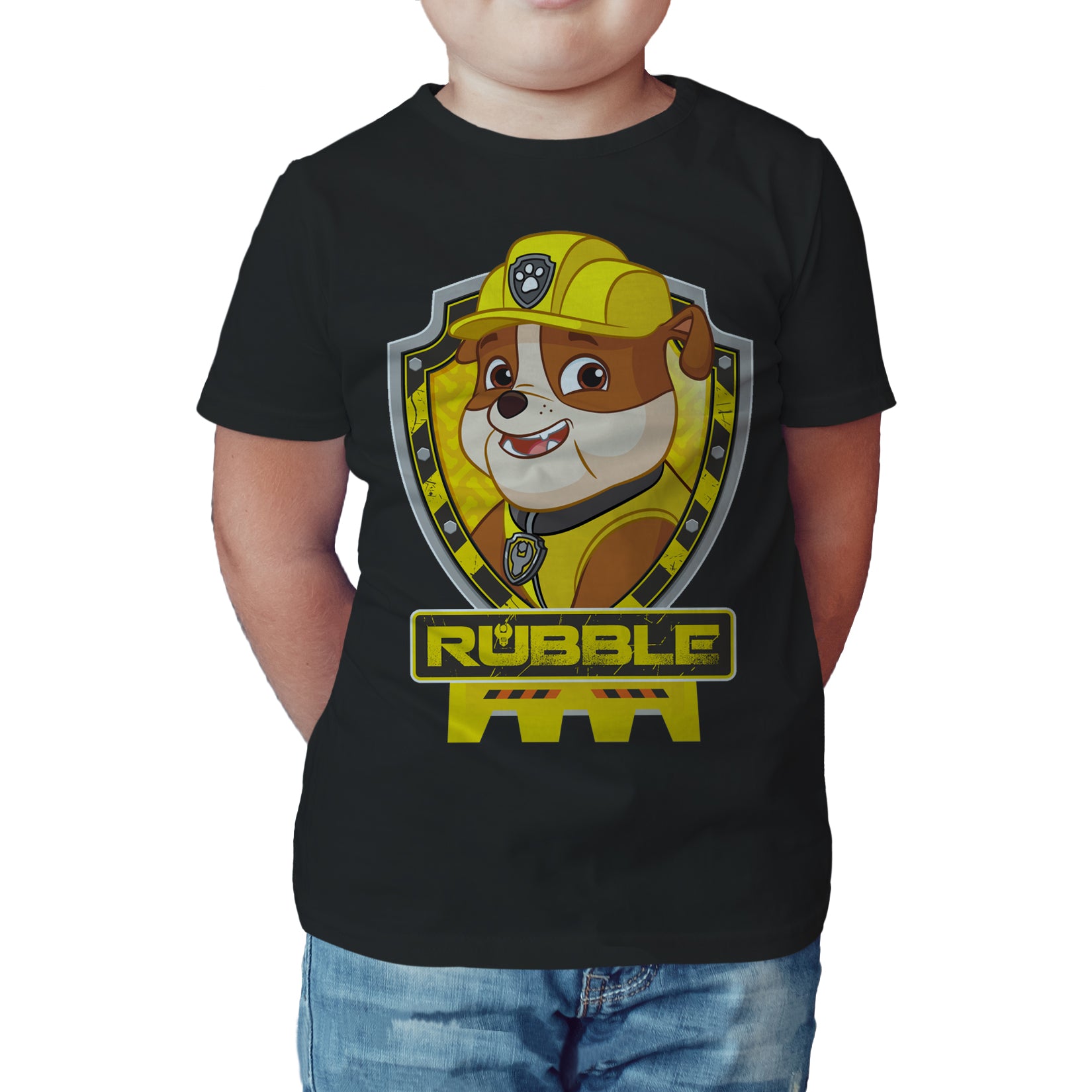 Paw Patrol Rubble Official Kid\'s T-Shirt (Black) – Urban Species