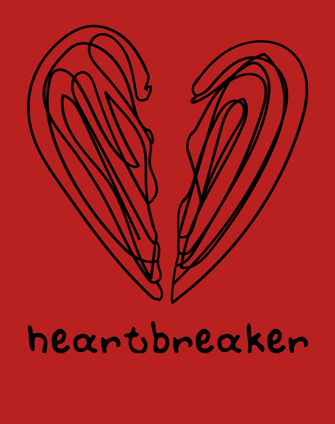 Anti Valentine Heartbreaker Men's T-shirt Red - Urban Species Design Close Up