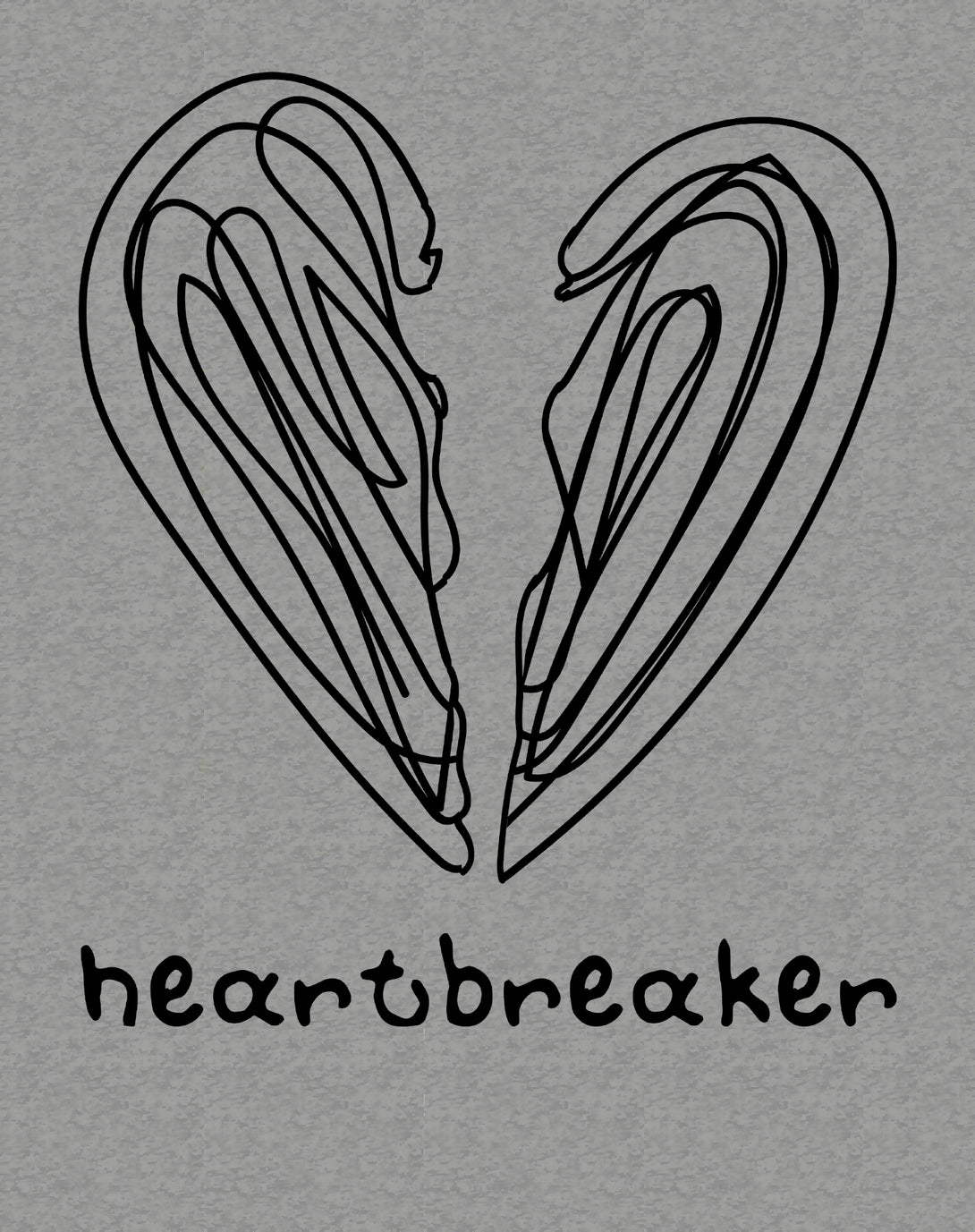 Anti Valentine Heartbreaker Women's T-shirt Sports Grey - Urban Species Design Close Up