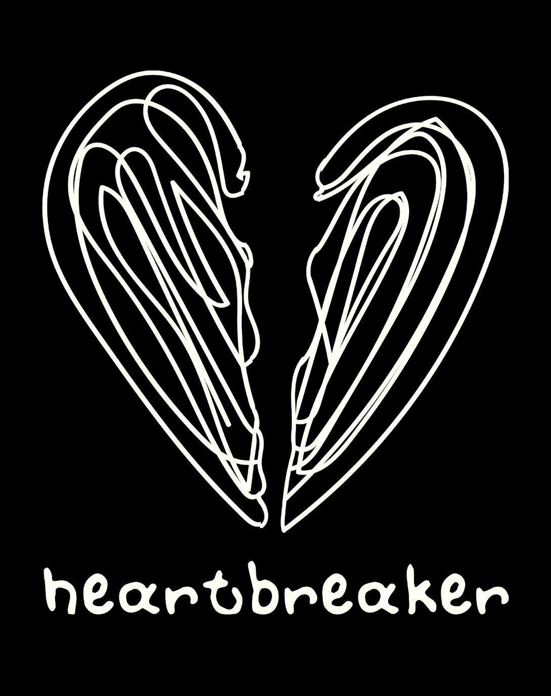 Anti Valentine Heartbreaker Women's T-shirt Black - Urban Species Design Close Up