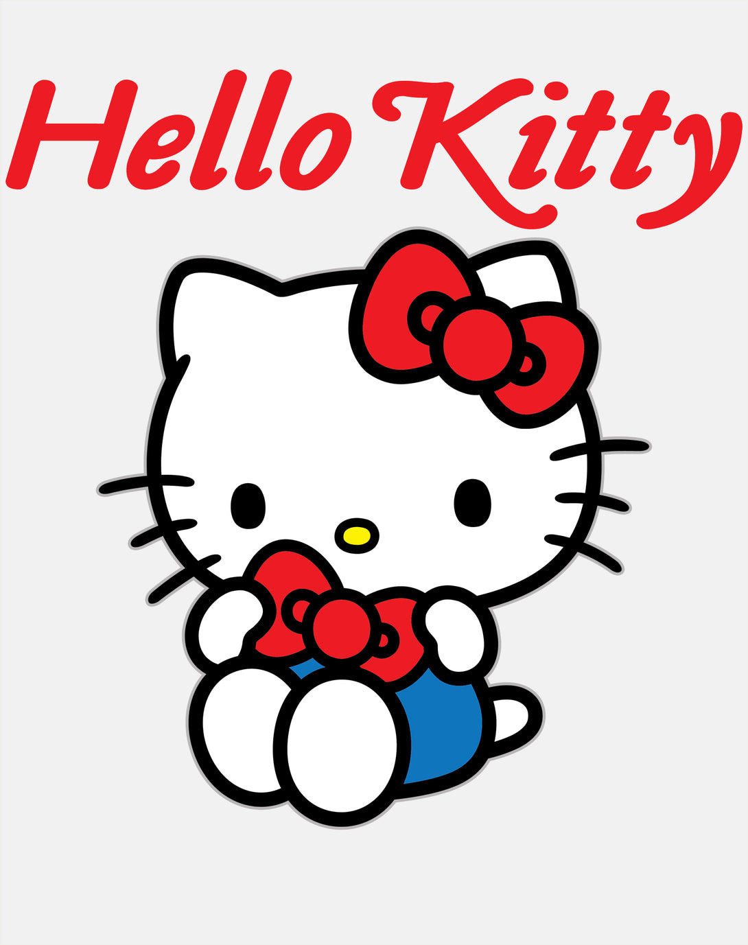 Offical Hello Hello Kitty Charmmy Pose Ribbon XOXO Cute Cat Classic Logo Official Wo ...