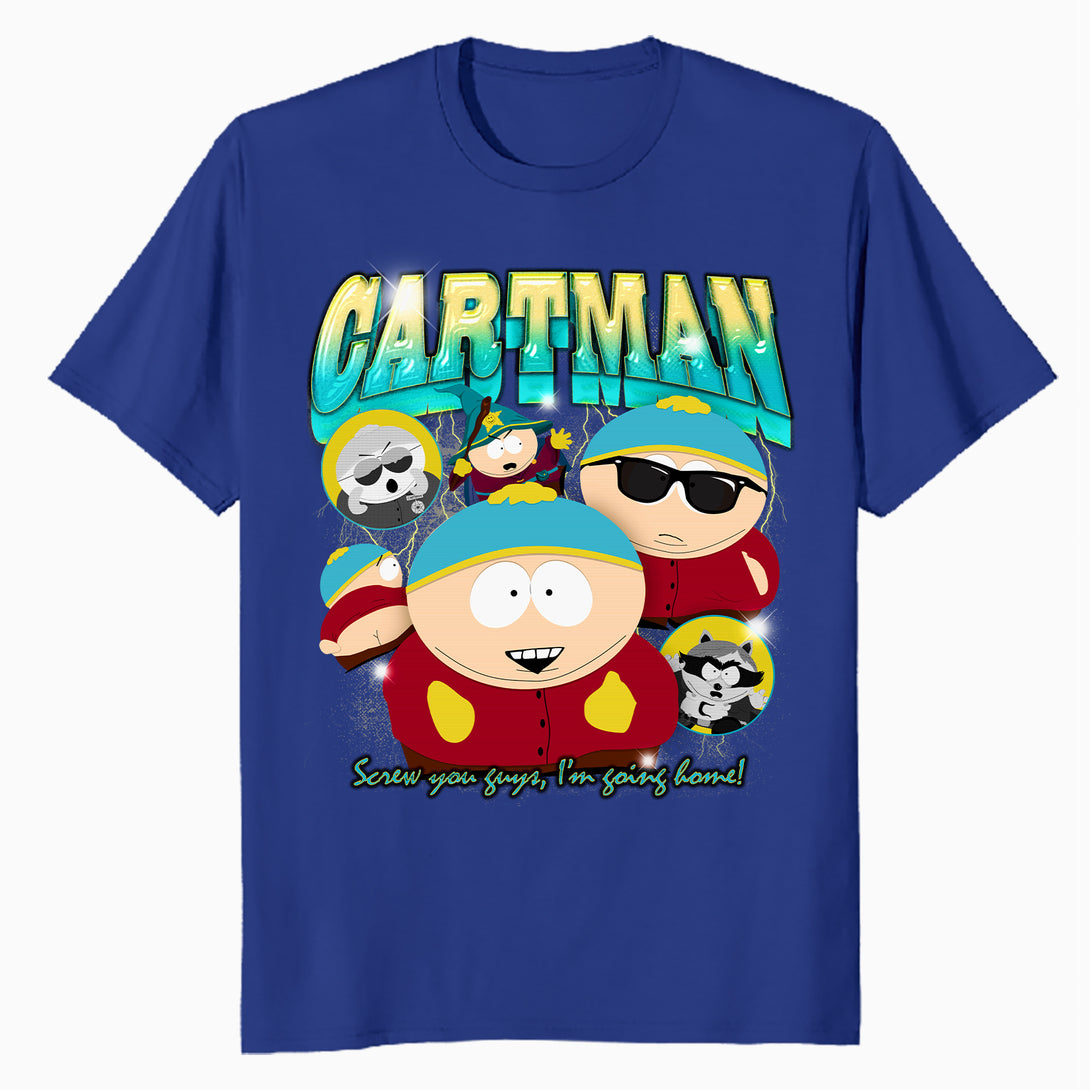 South Park Cartman Retro 90s Gangsta Rap Hip Hop Lol Parody Official Men's T-Shirt - Baby Blue - Urban Species
