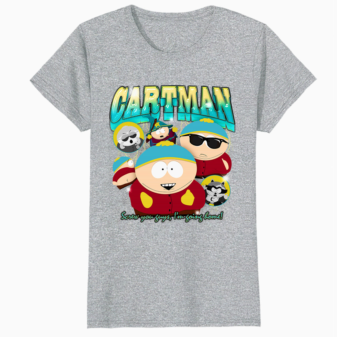 South Park Cartman Retro 90s Gangsta Rap Hip Hop Lol Parody Official Women's SKINNY FIT T-Shirt - Red - Urban Species