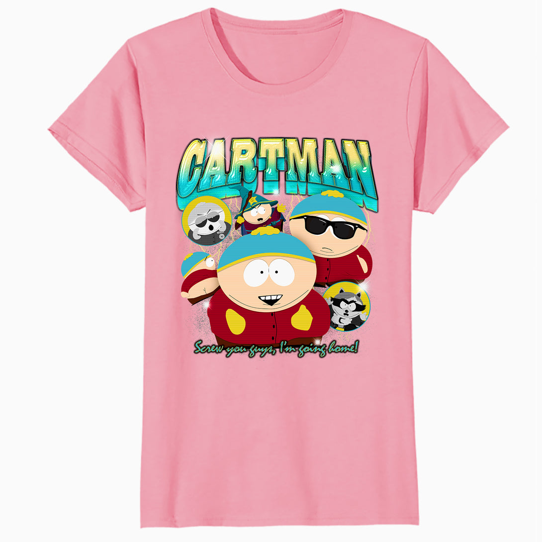 South Park Cartman Retro 90s Gangsta Rap Hip Hop Lol Parody Official Women's SKINNY FIT T-Shirt - Royal Blue - Urban Species