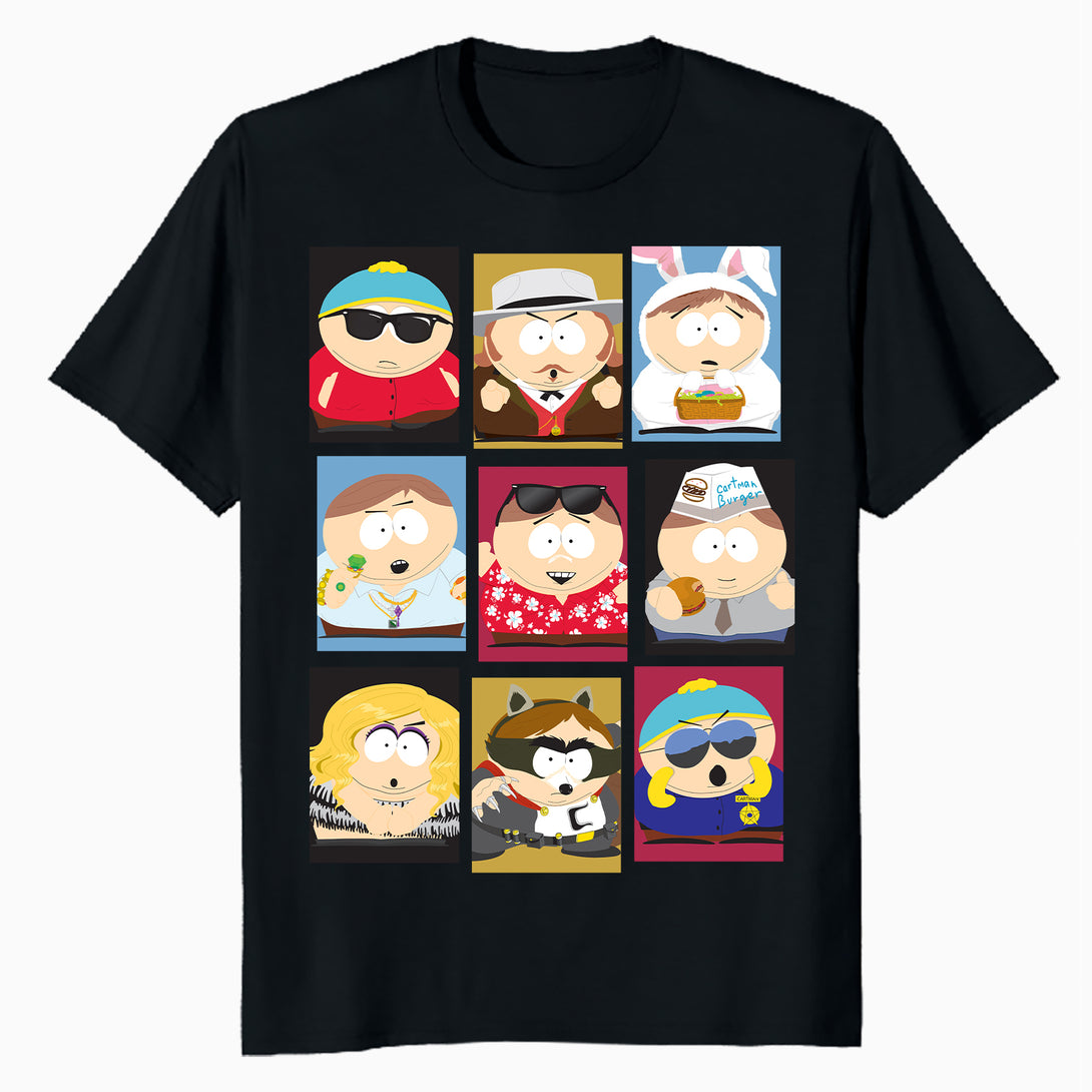 South Park Eric Cartman Mash Up Variants Screw Authority Lol Official Men's T-Shirt - Royal Blue - Urban Species Design Close Up