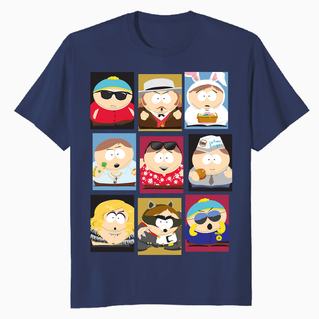 South Park Eric Cartman Mash Up Variants Screw Authority Lol Official Men's T-Shirt - Black - Urban Species
