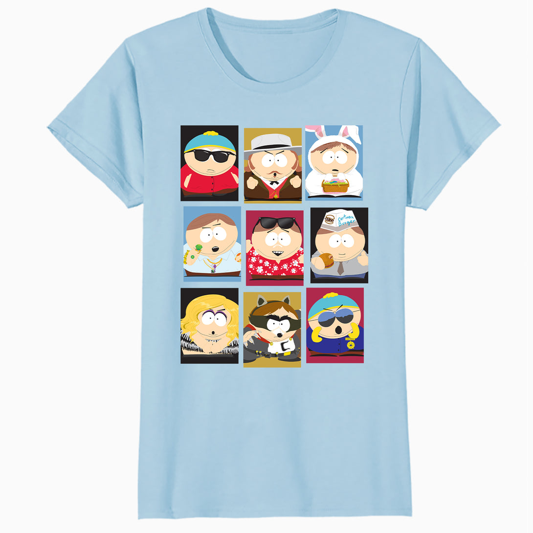 South Park Eric Cartman Mash Up Variants Screw Authority Lol Official Women's SKINNY FIT T-Shirt - Pink - Urban Species Design Close Up