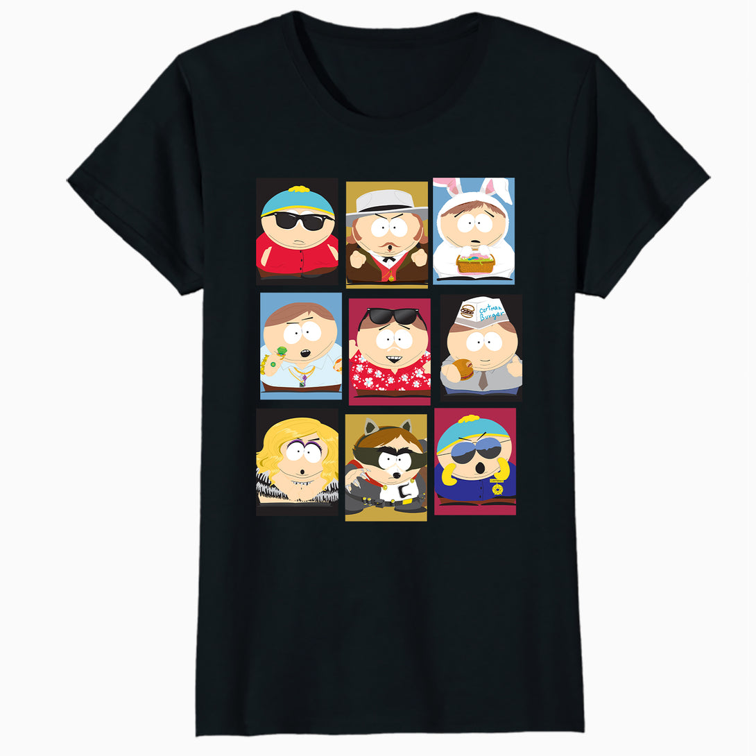 South Park Eric Cartman Mash Up Variants Screw Authority Lol Official Women's SKINNY FIT T-Shirt - Royal Blue - Urban Species Design Close Up