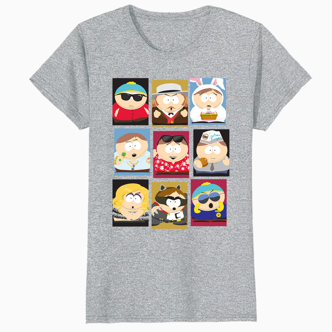 South Park Eric Cartman Mash Up Variants Screw Authority Lol Official Women's SKINNY FIT T-Shirt - Red - Urban Species