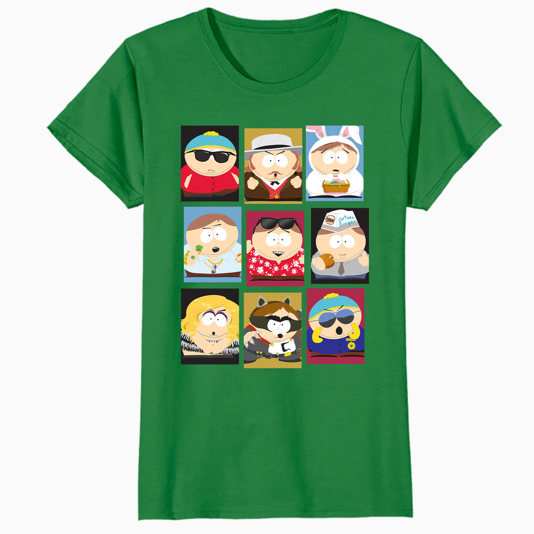 South Park Eric Cartman Mash Up Variants Screw Authority Lol Official Women's SKINNY FIT T-Shirt - Red - Urban Species Design Close Up