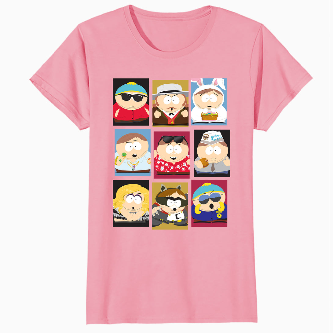 South Park Eric Cartman Mash Up Variants Screw Authority Lol Official Women's SKINNY FIT T-Shirt - Black - Urban Species