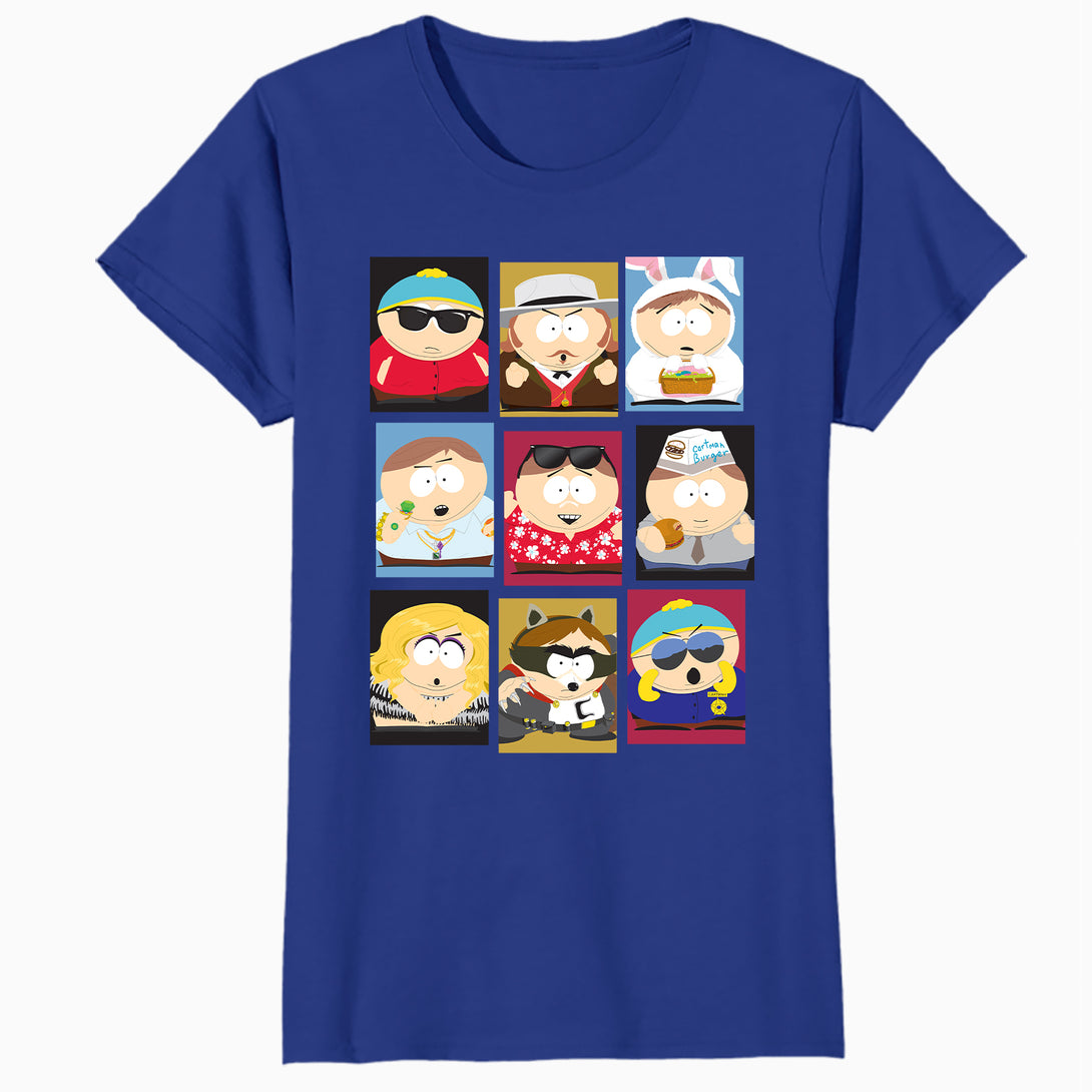 South Park Eric Cartman Mash Up Variants Screw Authority Lol Official Women's SKINNY FIT T-Shirt - Royal Blue - Urban Species