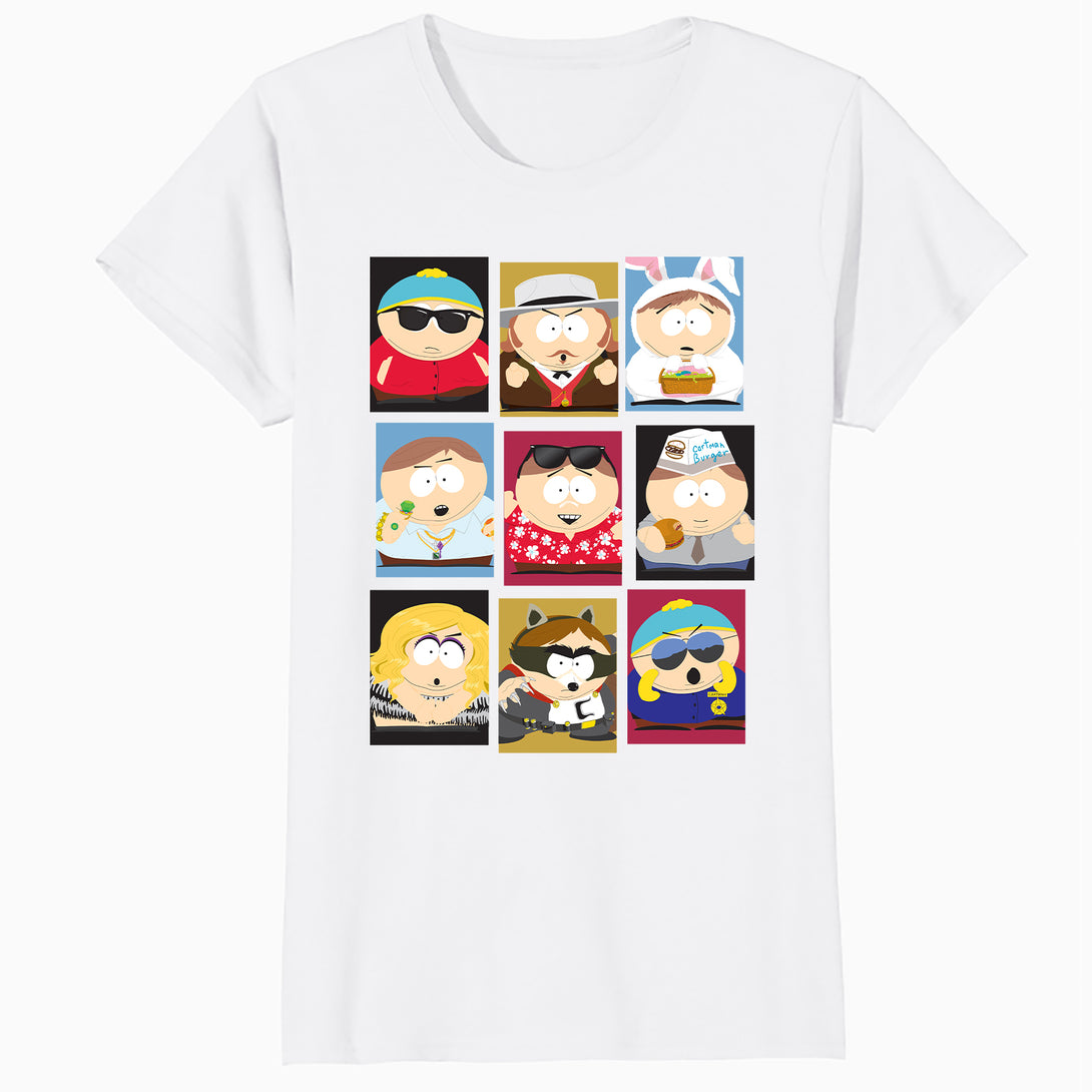 South Park Eric Cartman Mash Up Variants Screw Authority Lol Official Women's SKINNY FIT T-Shirt - Navy - Urban Species