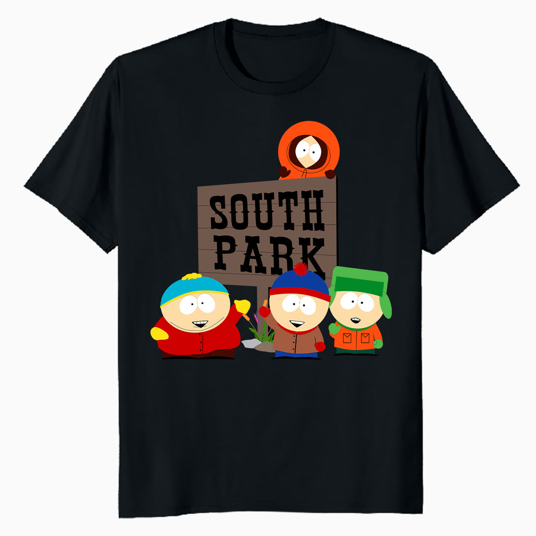 South Park The Boys Logo Classic Cartman Stan Kyle Kenny Lol Official Men's T-Shirt - Sports Grey - Urban Species