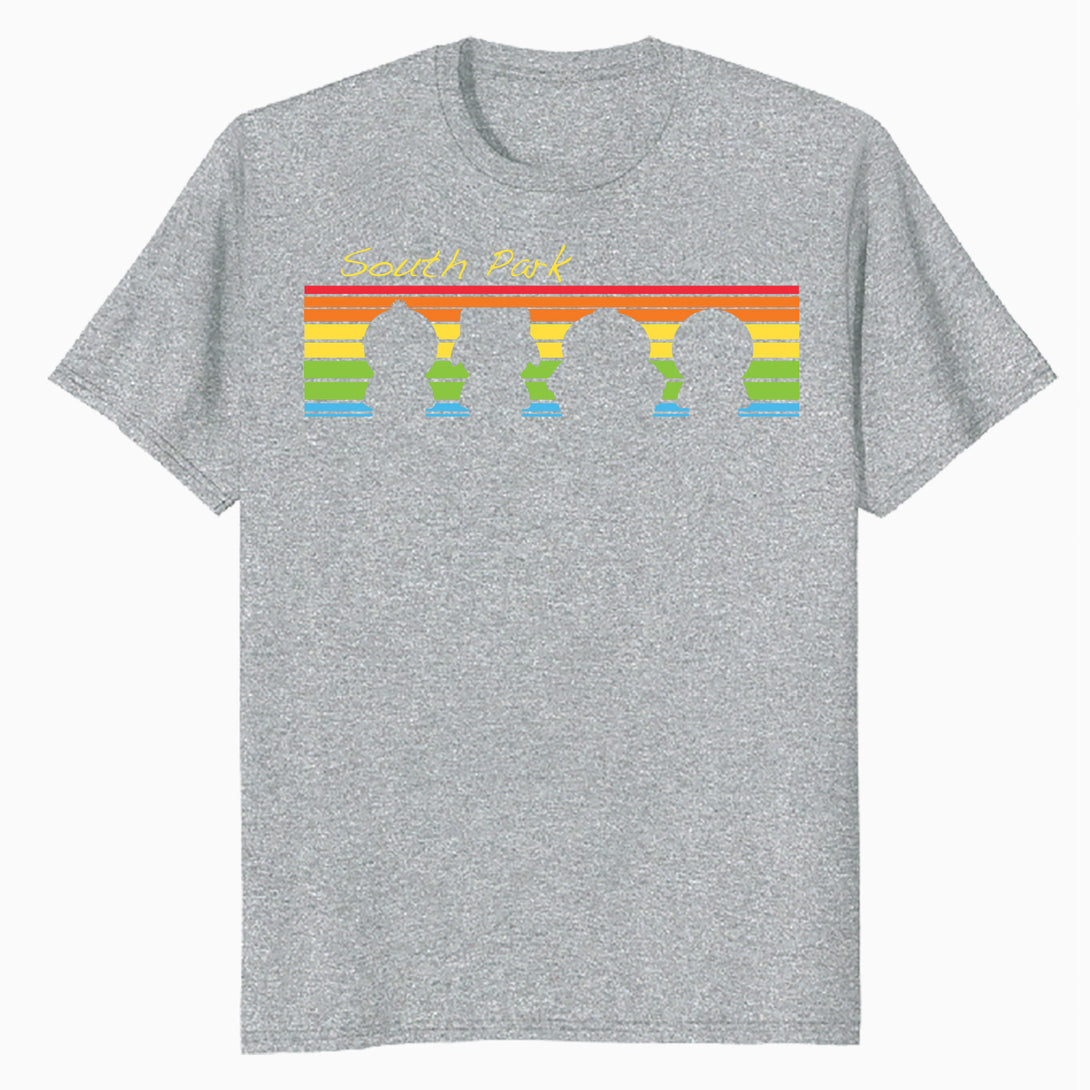 South Park The Boys Logo Retro Cartman Stan Kyle Kenny Geek Official Men's T-Shirt - Red - Urban Species Design Close Up