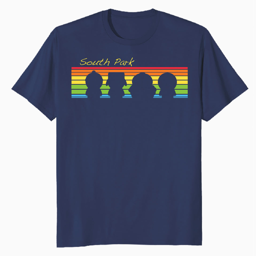 South Park The Boys Logo Retro Cartman Stan Kyle Kenny Geek Official Men's T-Shirt - Royal Blue - Urban Species