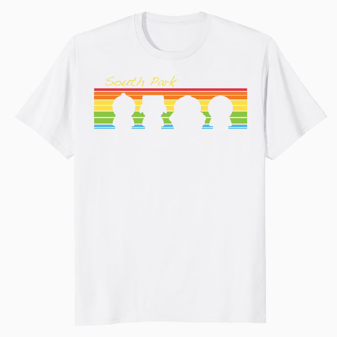 South Park The Boys Logo Retro Cartman Stan Kyle Kenny Geek Official Men's T-Shirt - Green - Urban Species