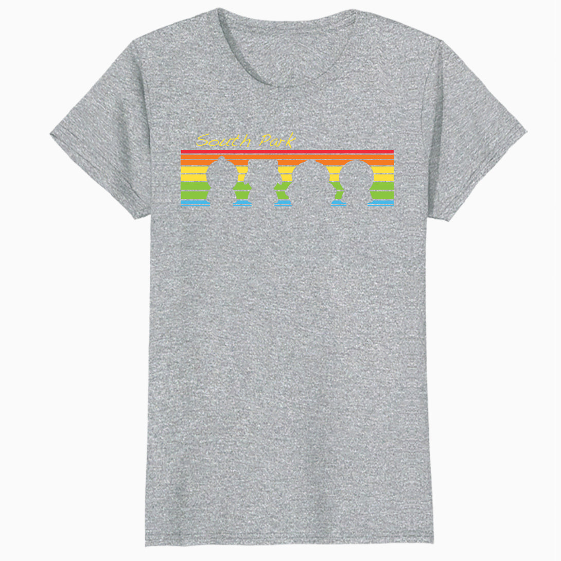 South Park The Boys Logo Retro Cartman Stan Kyle Kenny Geek Official Women's SKINNY FIT T-Shirt - Red - Urban Species