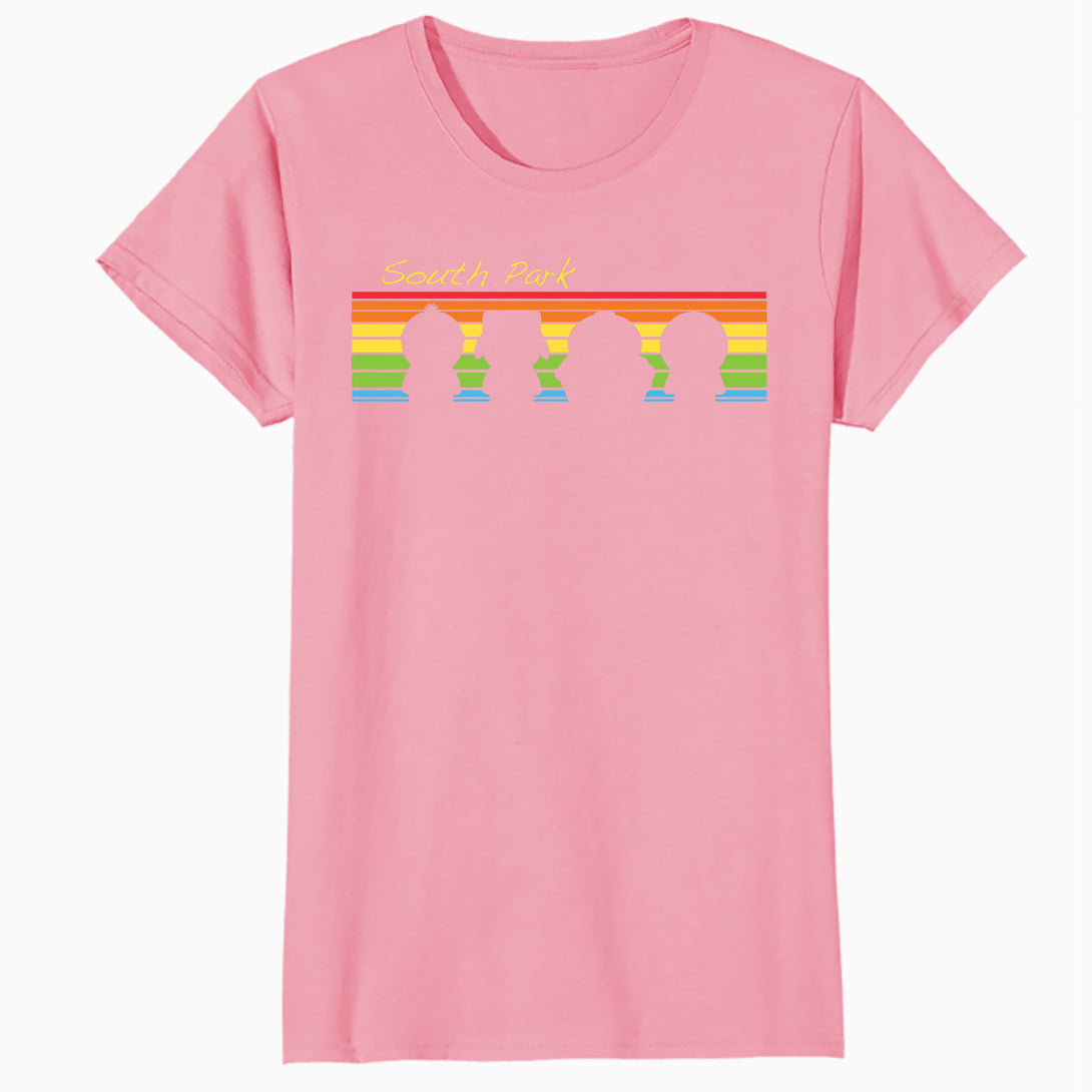 South Park The Boys Logo Retro Cartman Stan Kyle Kenny Geek Official Women's SKINNY FIT T-Shirt - Royal Blue - Urban Species