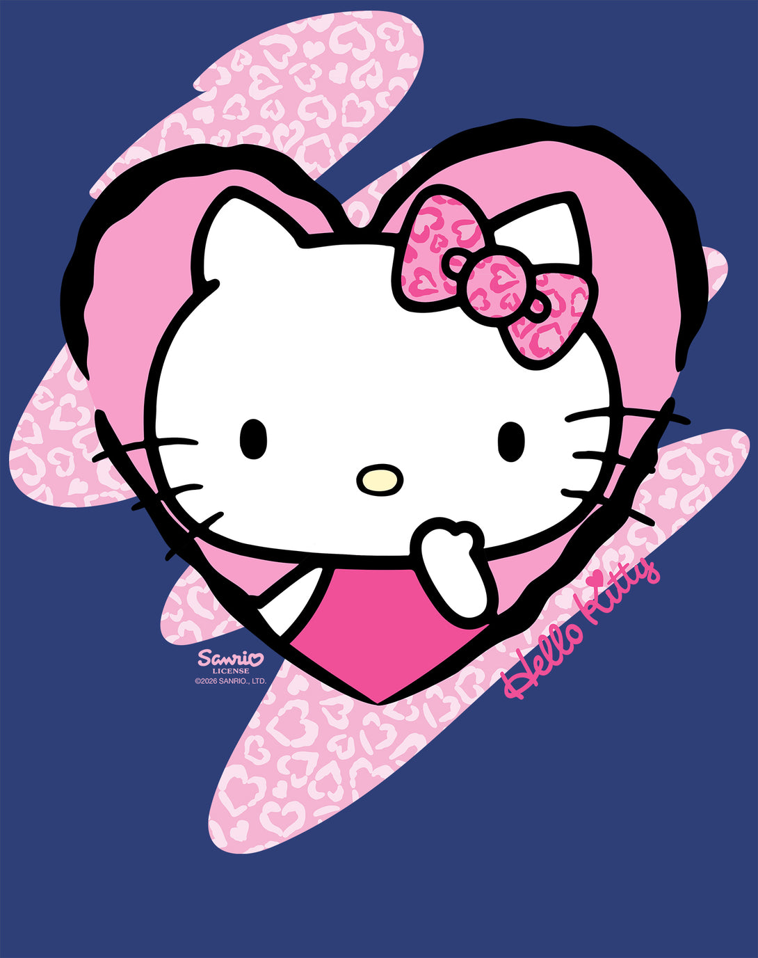 Hello Kitty Love Heart Pose Valentine Cute Fun XOXO Classic Official S ...