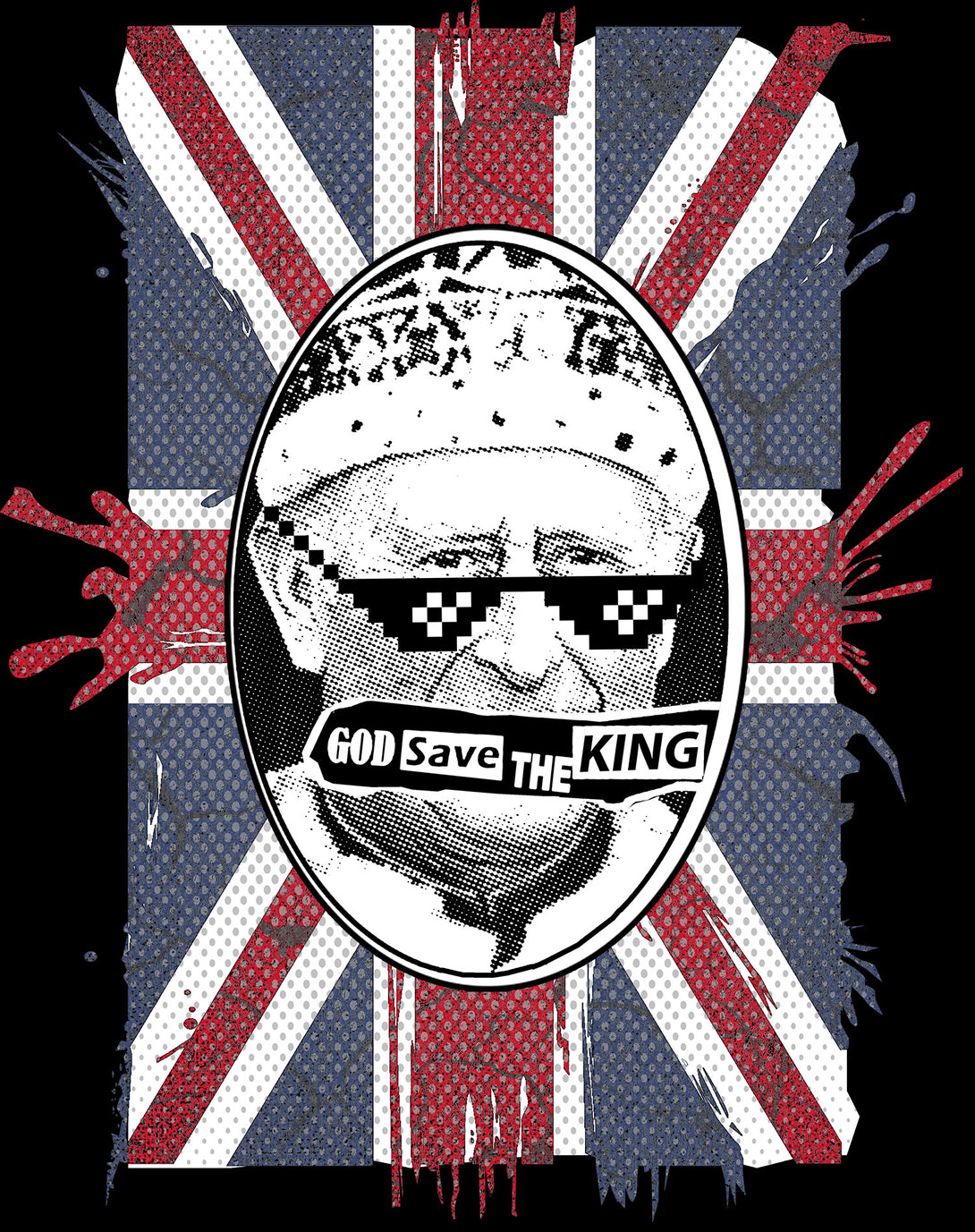 Kings Coronation 2023 God Save The King 02 Official Tote Bag Black - Urban Species Design Close Up