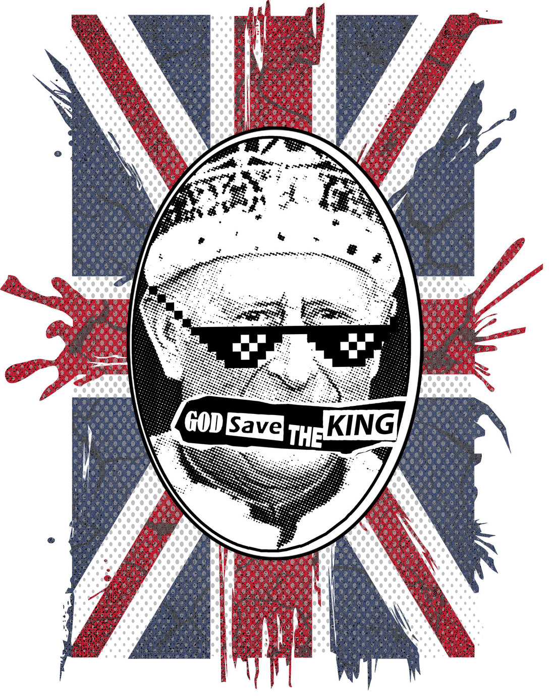 Kings Coronation 2023 God Save The King 02 Official Tote Bag White - Urban Species Design Close Up