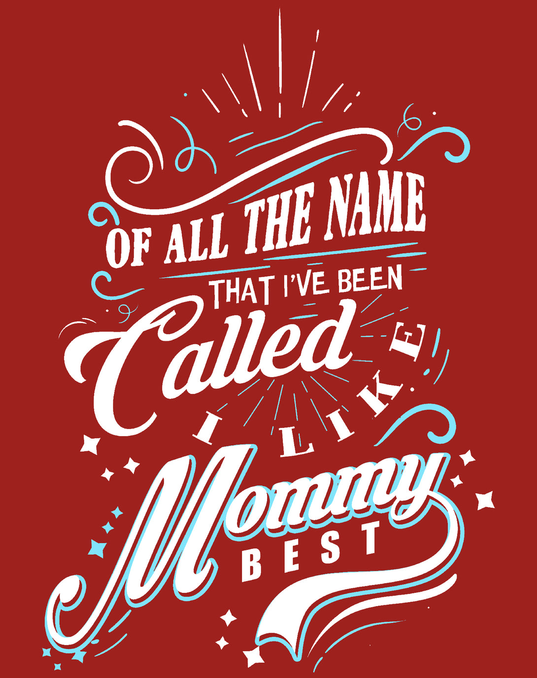 Mother's Day Vintage Mom Mum Mommy Best Name Women's T-Shirt Red - Urban Species Design Close Up