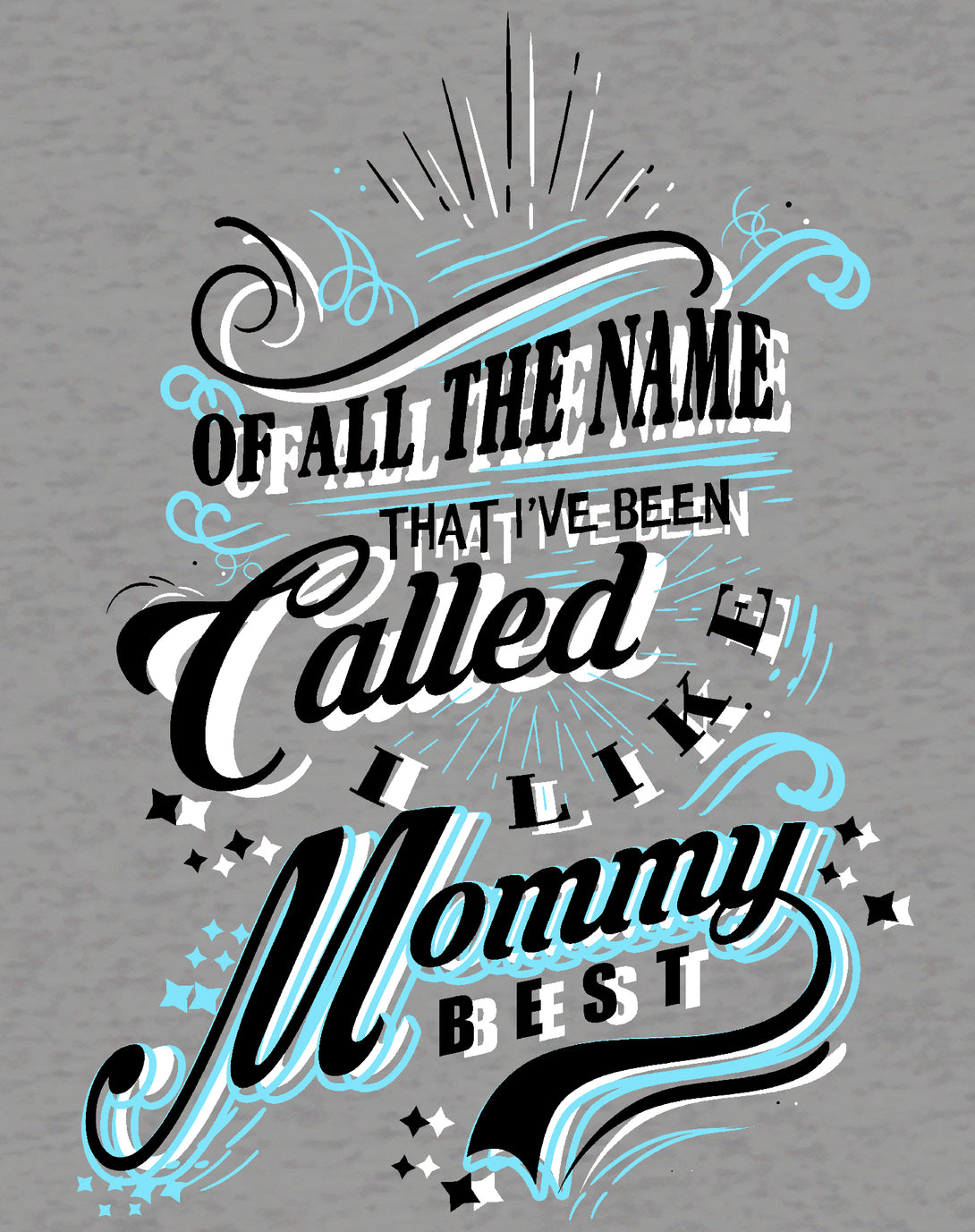 Mother's Day Vintage Mom Mum Mommy Best Name Women's T-Shirt Sports Grey - Urban Species Design Close Up