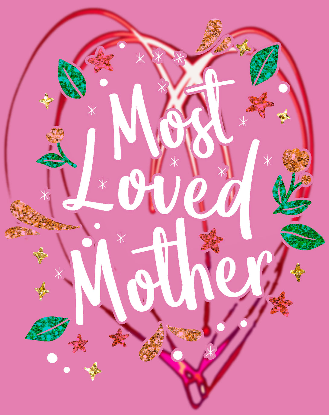 Mother's Day Splash Mom Mum Most Loved Mother 02 Women's T-Shirt Pink - Urban Species Design Close Up