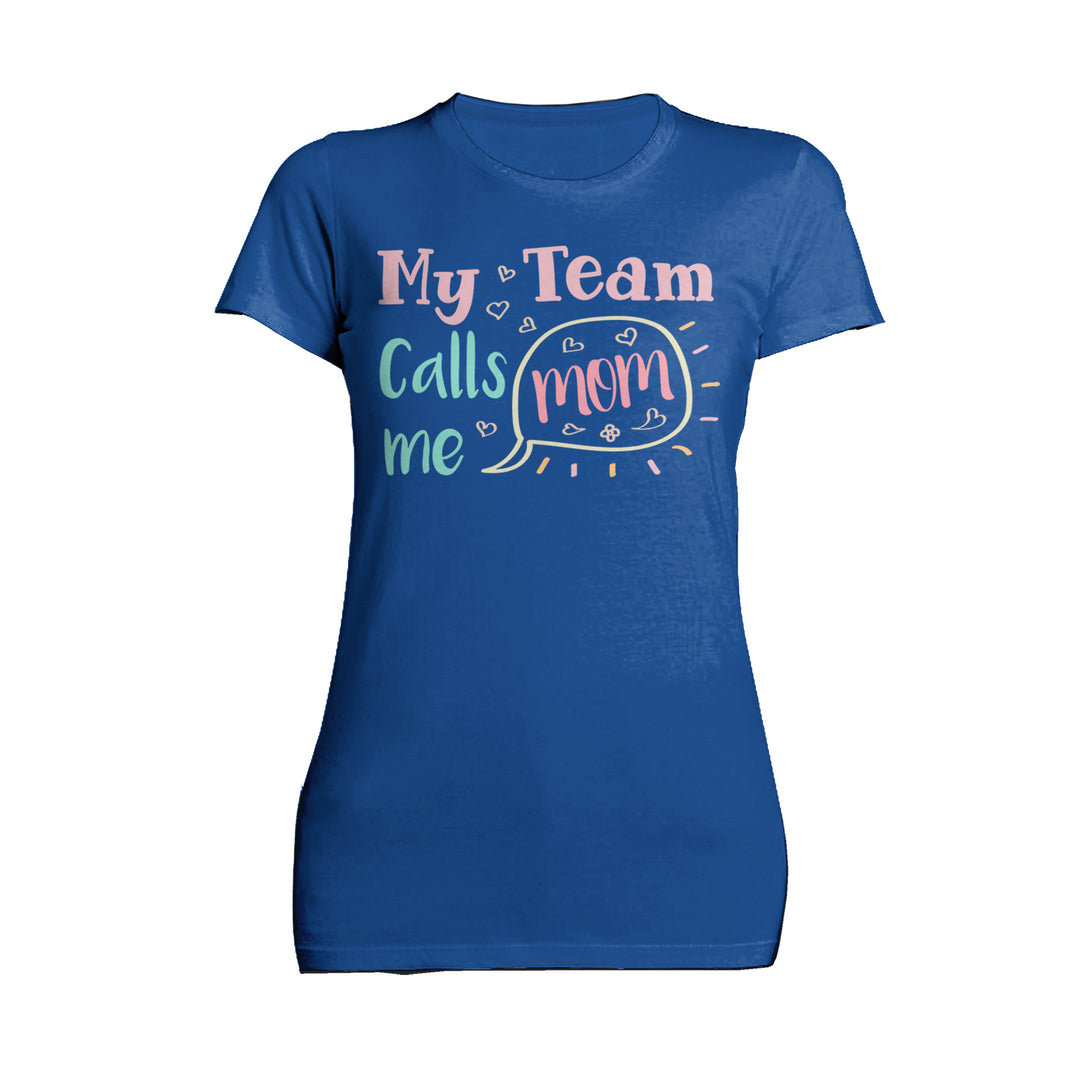 Mother's Day Call Mom Women's T-Shirt Blue - Urban Species