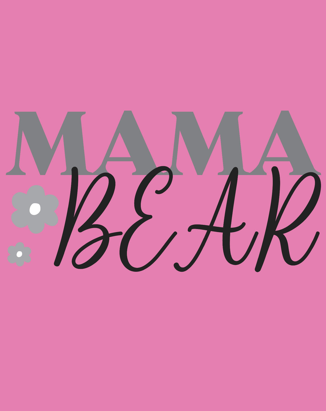 Mother's Day Mama Bear 02 Women's T-Shirt Pink - Urban Species Design Close Up