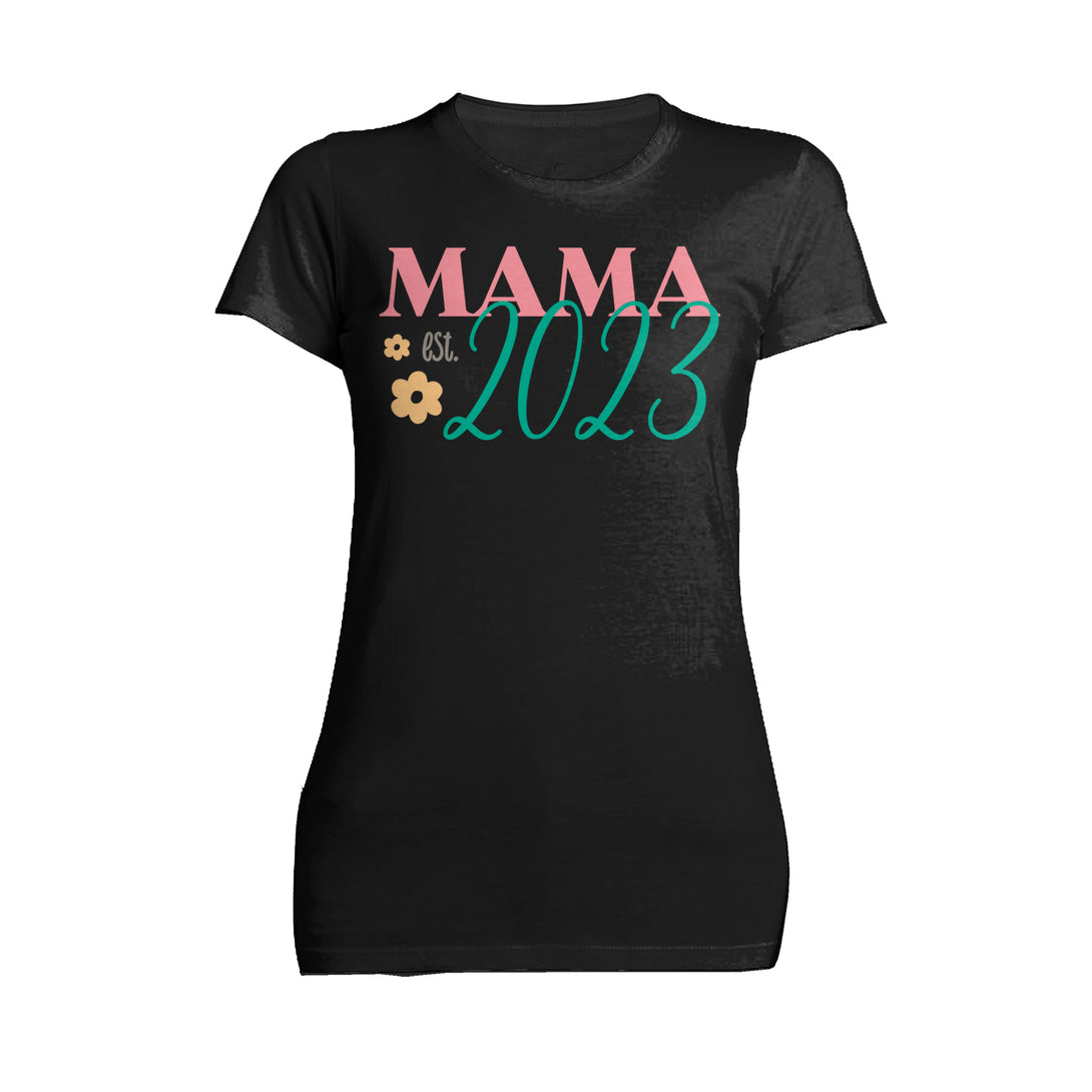 Mother's Day Mama est 2023 Women's T-Shirt Black - Urban Species