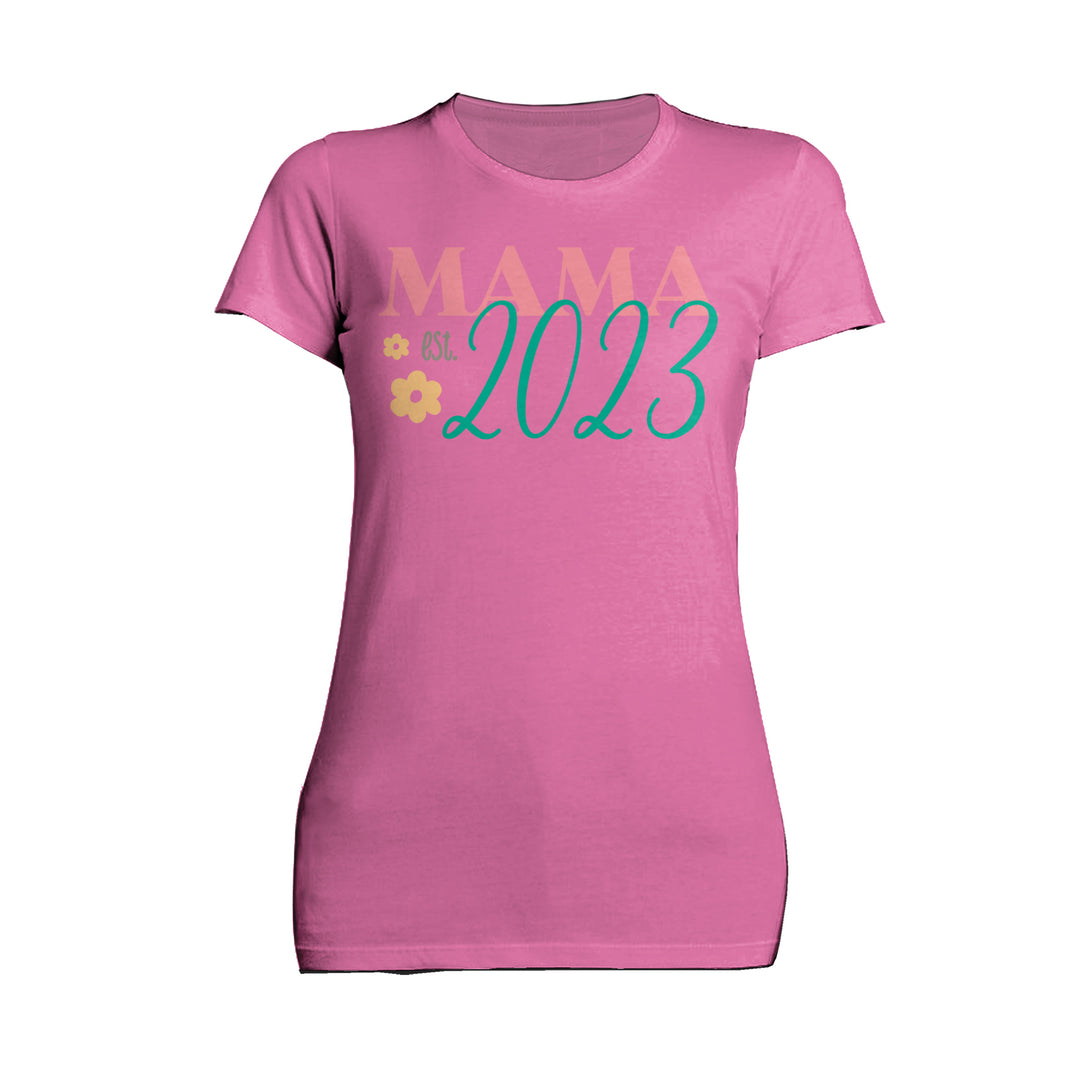 Mother's Day Mama est 2023 Women's T-Shirt Pink - Urban Species