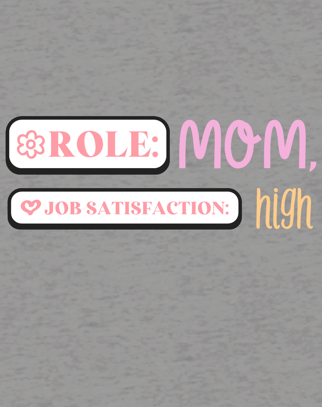 Mother's Day Role Mom Women's T-Shirt Sports Grey - Urban Species Design Close Up