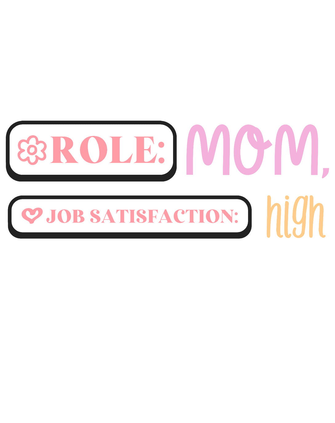 Mother's Day Role Mom Women's T-Shirt White - Urban Species Design Close Up