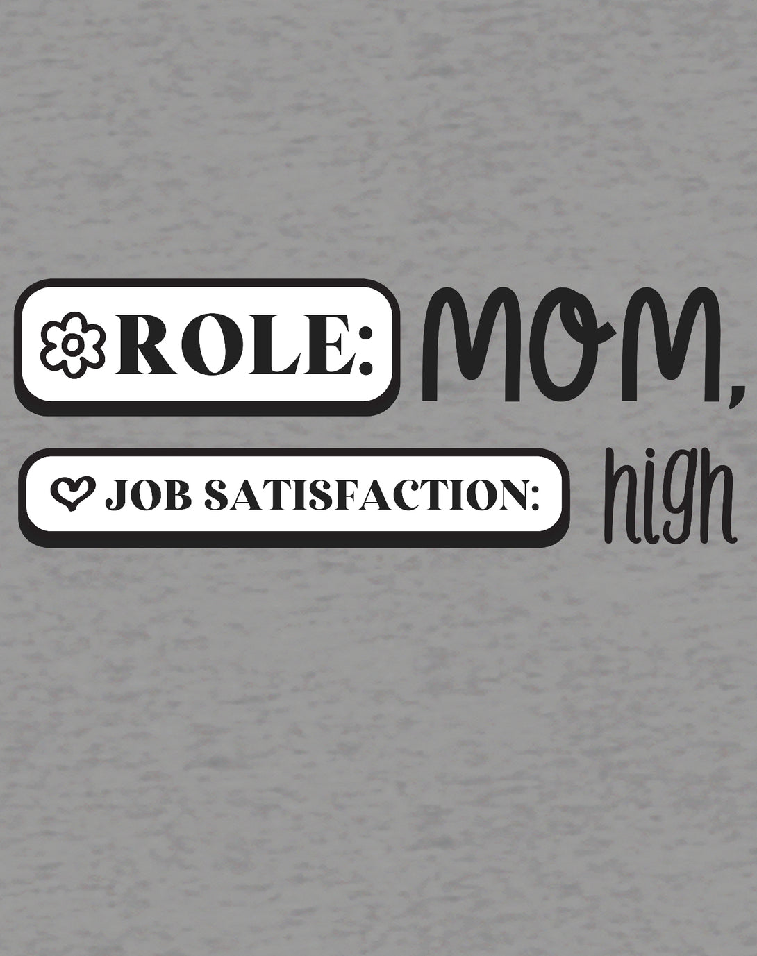Mother's Day Role Mom 02 Women's T-Shirt Sports Grey - Urban Species Design Close Up