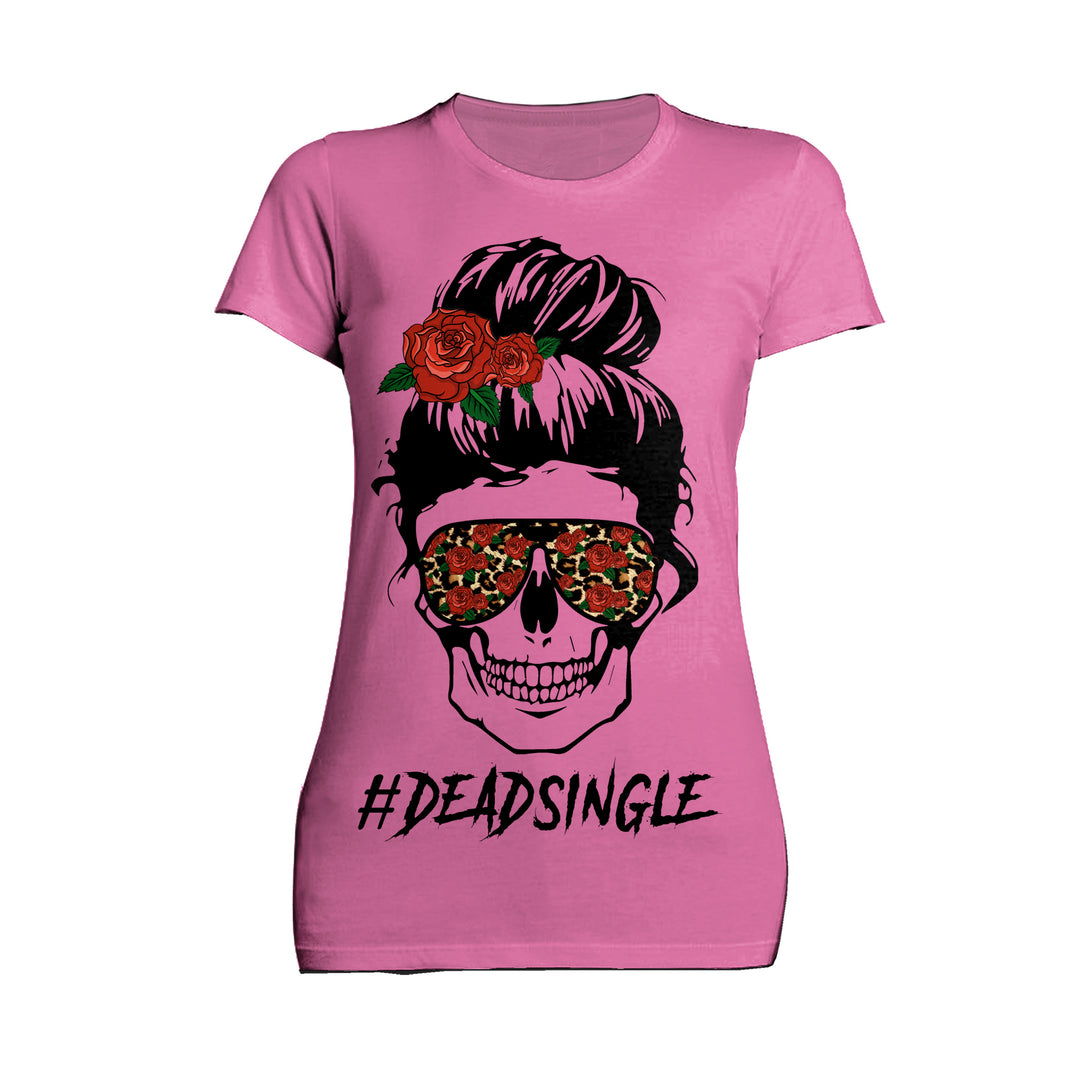 Valentine Graphic Rockabilly Rose & Wild Rock 'n' Roll Hearts Women's T-shirt Pink - Urban Species