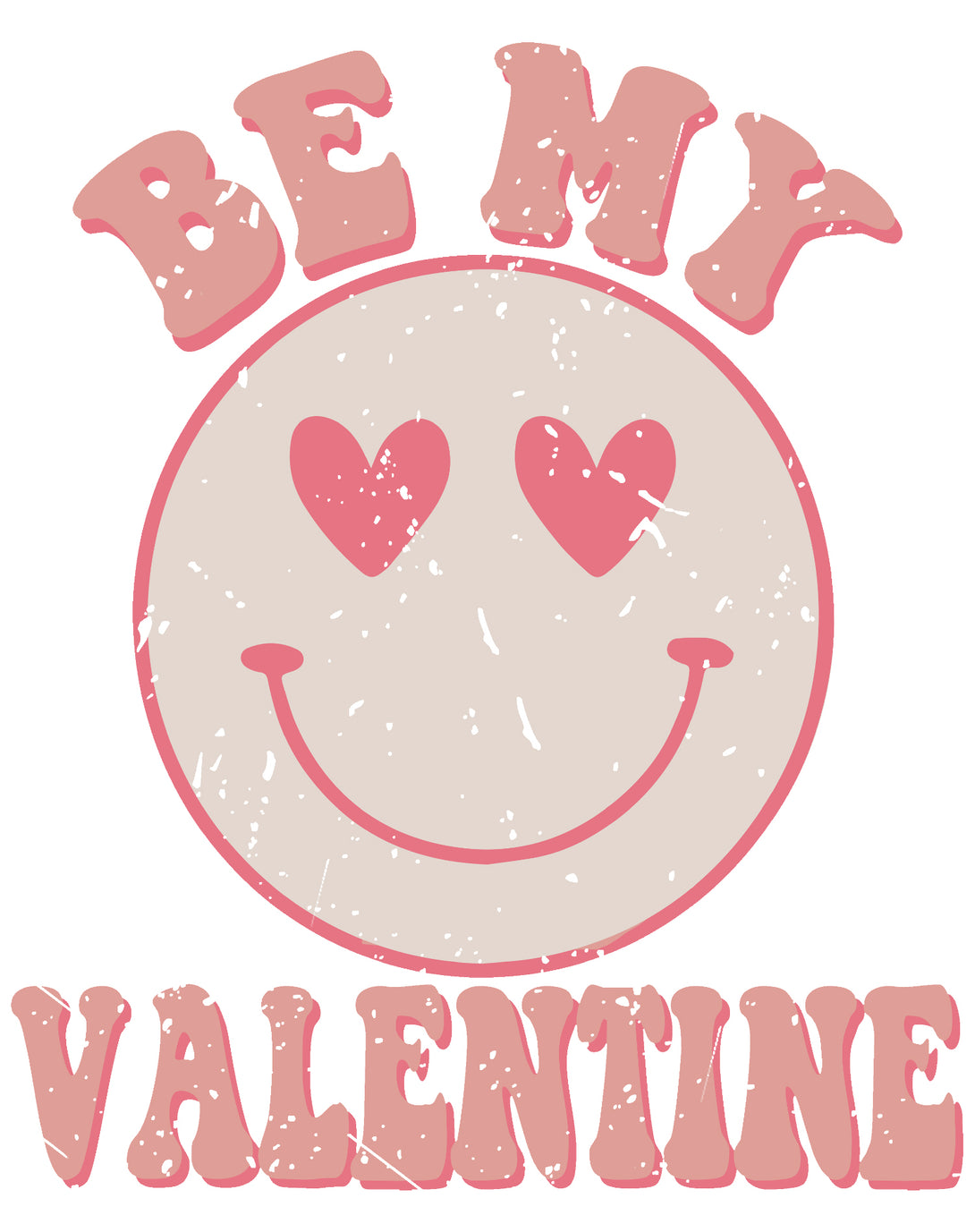 Valentine Retro Love Vintage Cute Heart Face Men's T-shirt White - Urban Species Design Close Up
