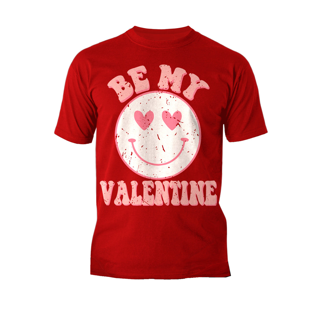 Valentine Retro Love Vintage Cute Heart Face Men's T-shirt Red - Urban Species