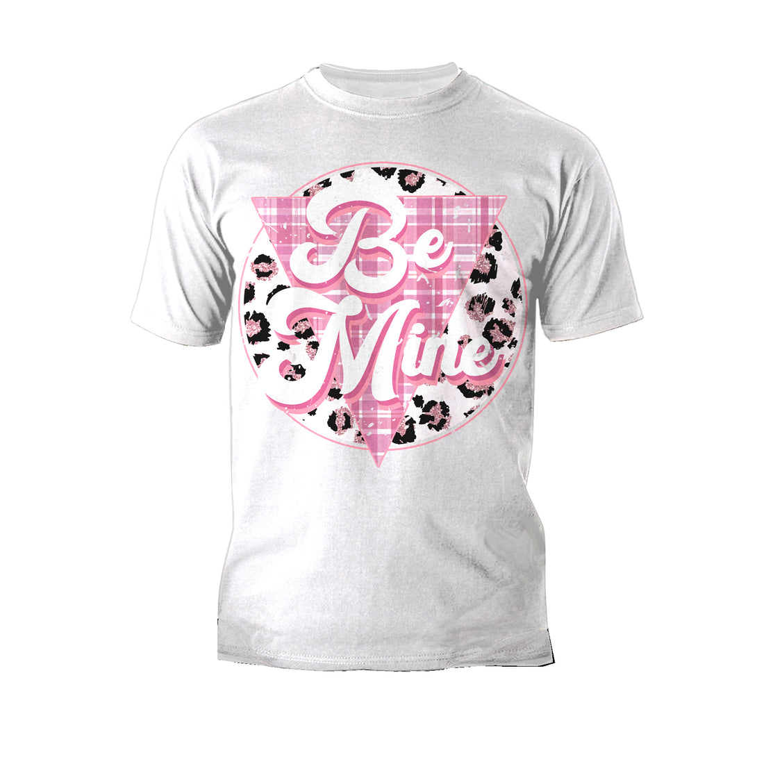 Valentine Retro Vintage Animal Print Pink & Sassy Disc Men's T-shirt White - Urban Species