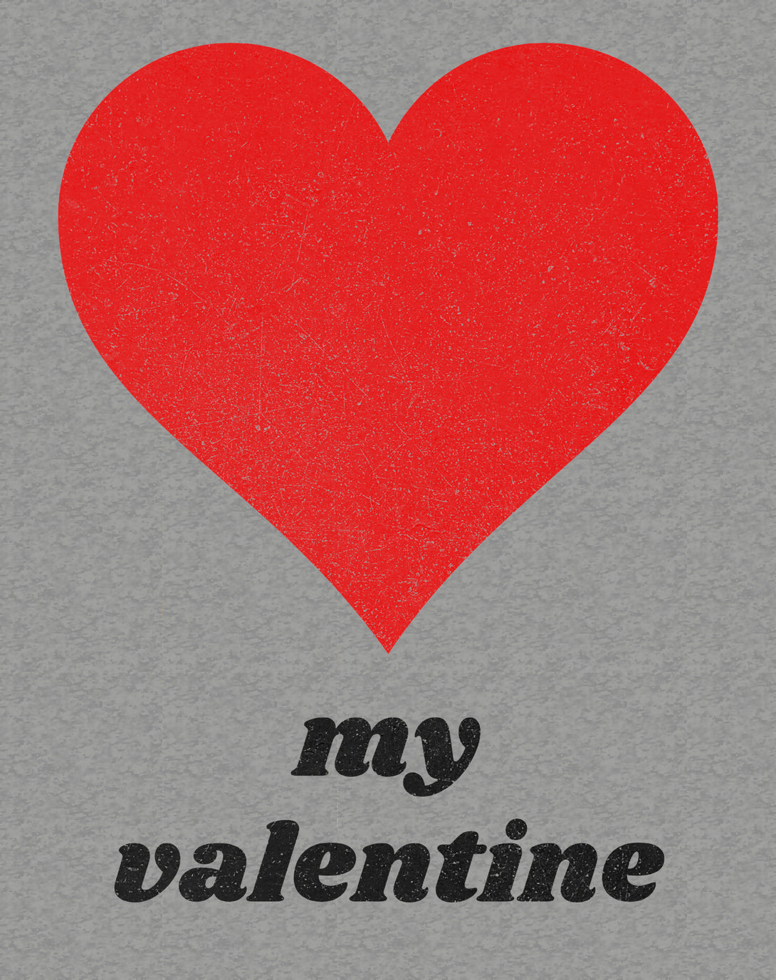 Vintage Valentine My Valentine Heart Men's T-shirt Sports Grey - Urban Species Design Close Up