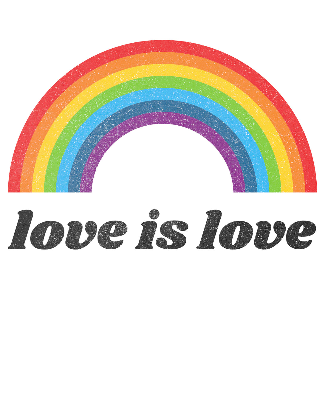 Vintage Valentine Rainbow Love Is Love Men's T-shirt White - Urban Species Design Close Up