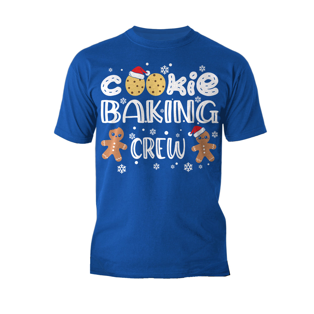 Christmas Cookie Baking Crew Gingerbread Men Matching Family Men's T-Shirt Blue - Urban Species