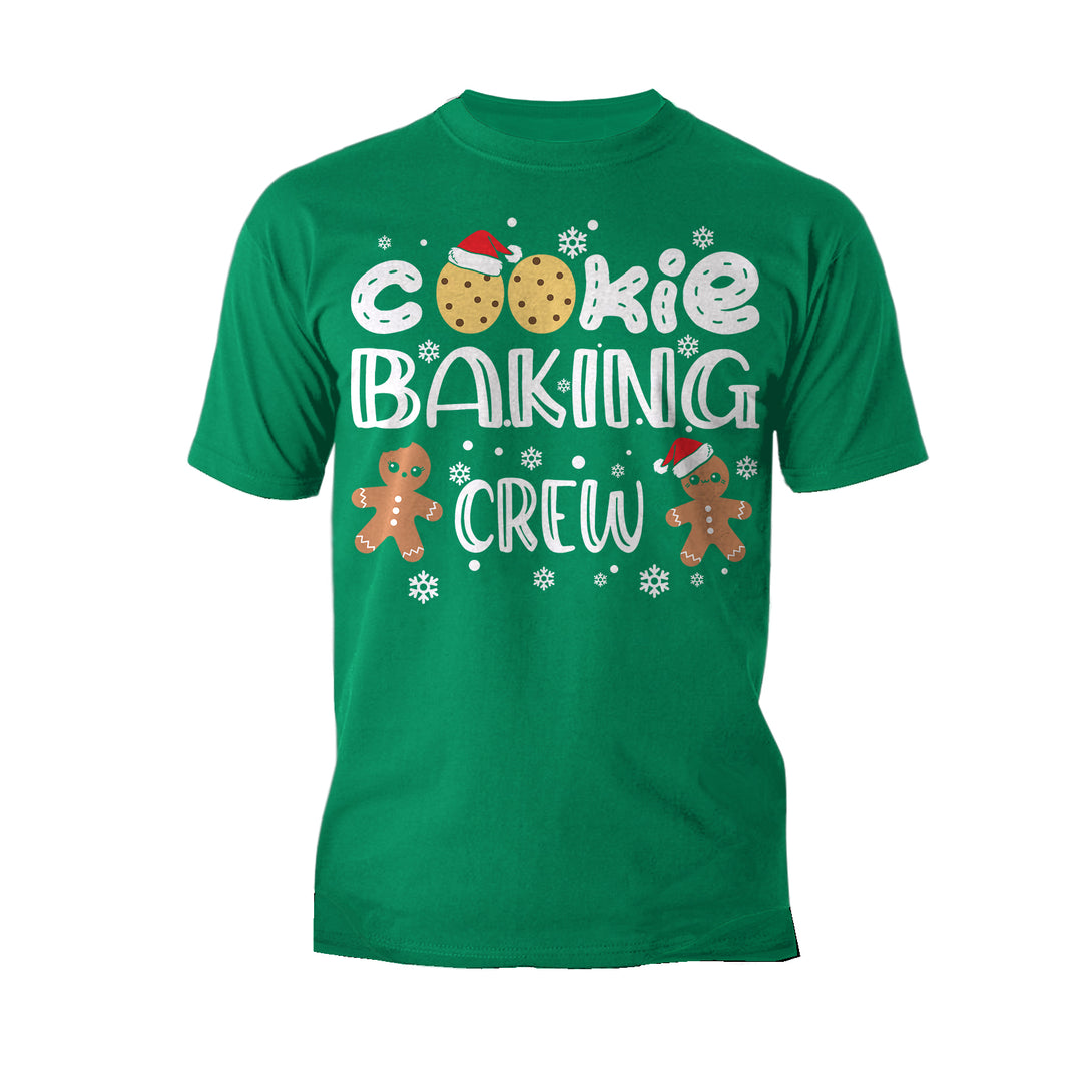 Christmas Cookie Baking Crew Gingerbread Men Matching Family Men's T-Shirt Green - Urban Species