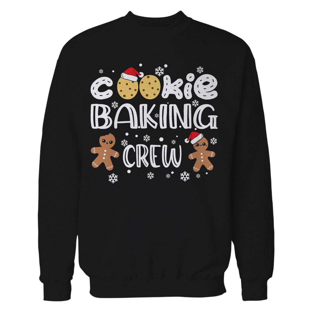 Christmas Cookie Baking Crew Gingerbread Men Matching Family Unisex Sweatshirt Black - Urban Species