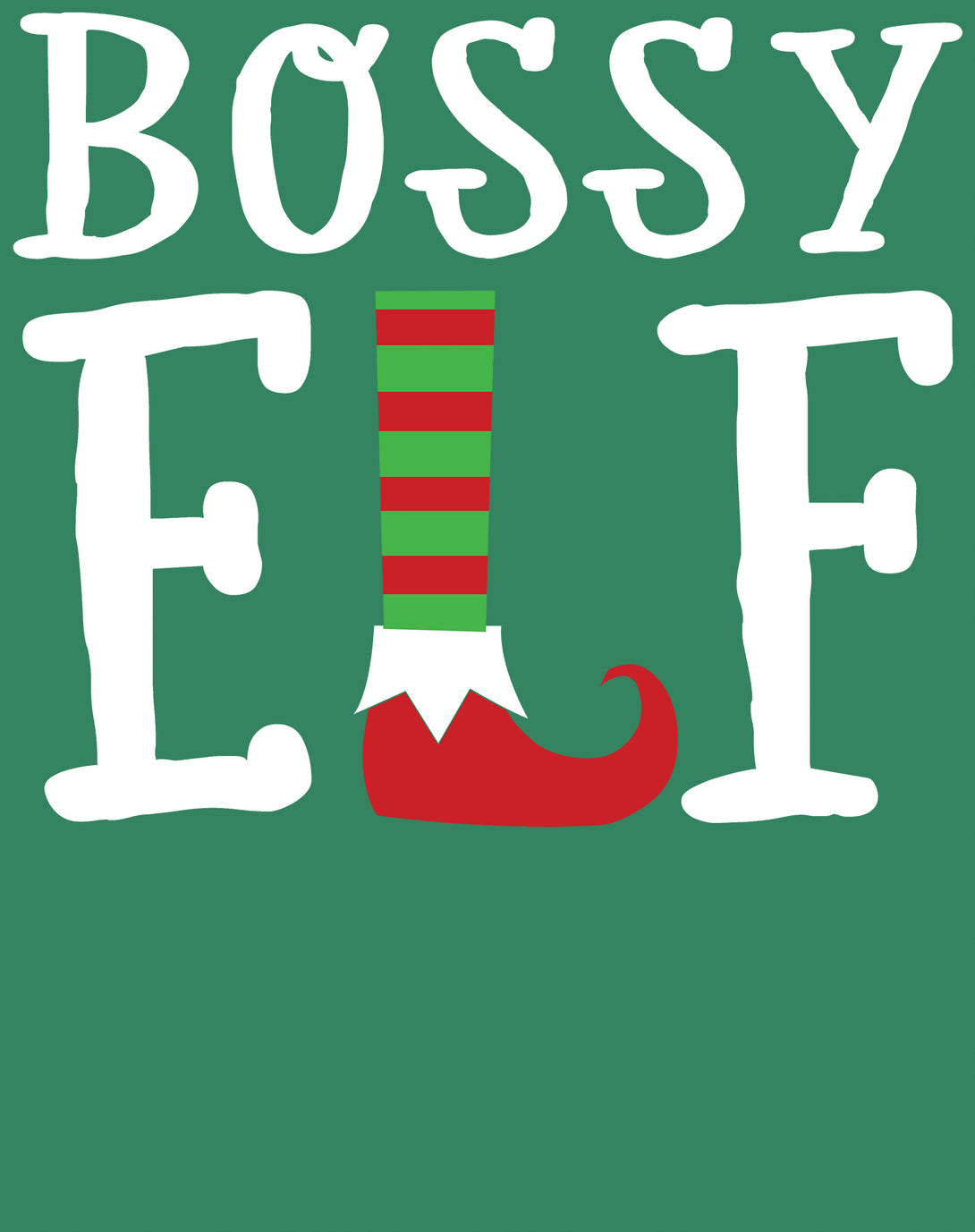 Christmas Elf Squad Bossy Meme Funny Cute Matching Family Men's T-Shirt Green - Urban Species Design Close Up